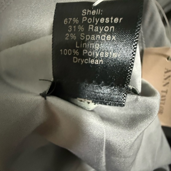 Ann Taylor The Petite One Button Size 0P Peplum Cropped Light Gray Blazer Jacket - Picture 8 of 8